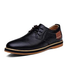 Lucini italien richelieu chaussures en cuir véritable
