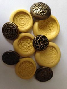 5 buttons Quilt Millefiori Polymer Clay Buttons