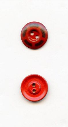 1//2/" Vtg 70s Lot of 24 Buttons Red Orange Color Buttons 12mm