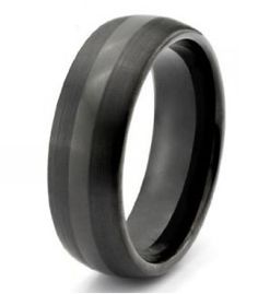 8mm Men S Tungsten Brushed Black Enamel Domed Wedding Band Ring Alternative Wedding Bands For Men Band Traditional Mens