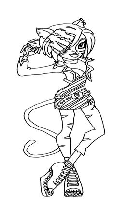 prictures monster high toralei stripe coloring page