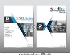 blue fold set technology annual report brochure flyer design