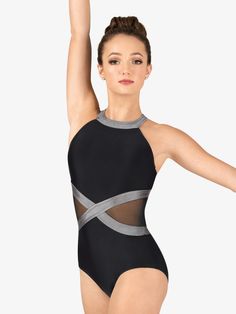 black with insert red veil with small hearts velvet sweetheart neckline Dance Leotard handmade
