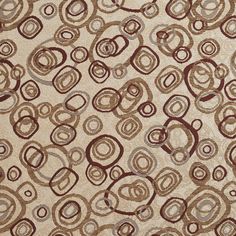 Sage Green and tan Modern mid century Contemporary Circles Upholstery fabric