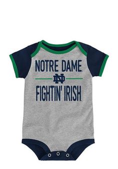 Two Feet Ahead Dame Fighting Irish Go NCAA College Newborn Infant Baby Creeper