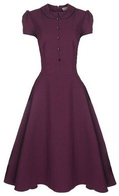 Hearts /& Roses Dorothy VINTAGE Lily Floral V-Neck Swing Dress Abito Rockabilly