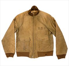 Epic Outdoor Brown Leather US Pilots A2 Jacket