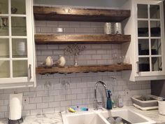 16 Best Floating Barn Wood Shelves Images On Pinterest In 2018 Floating Shelf With A Wine Gl Rack Farmhouse Rustic Shelves Reclaimed Wood By Penko Gadjev