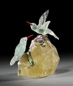 1.1/" Penguin Figurine Unakite Stone Little Bird Gemstone Health Handmake Carved