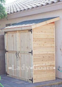Small storage for along the side of a house DIY Garage