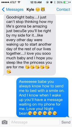 Goodnight texts to your boyfriend