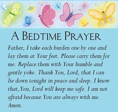 ❥✞❥ A bedtime prayer
