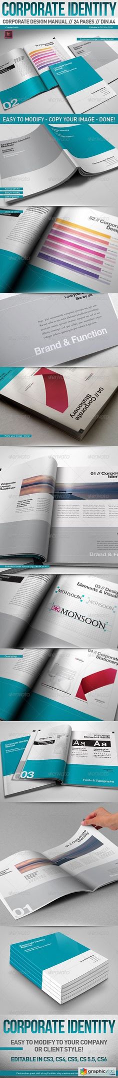Corporate Design Manual Guide Square 36 Pages Corporate - manual design templates Corporate Design Manual Guide Square 36 Pages Corporate - manual design templates