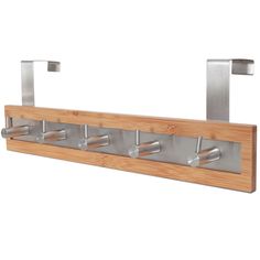 Toilet Tree Products Bamboo Over The Door Hook In 2018 Bamboo Stainless Over The Door 5 Hook Bathroom Towel Bars Hooks