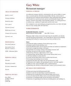 assistant restaurant manager resume creative restaurant general resume restaurant
