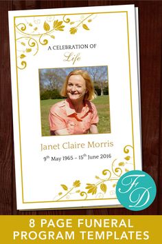 the 730 best 8 page funeral program templates images on pinterest in