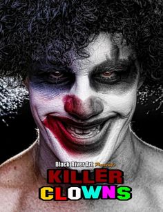 Killer Clowns Grayscale Coloring Book