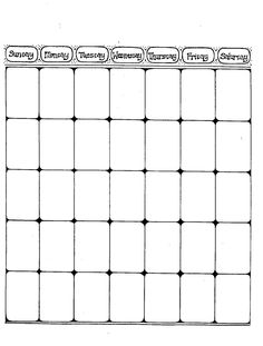 blank calendar weekly