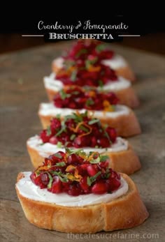 322 Best Thanksgiving Etizers Images On Pinterest In 2018 Cranberry And Pomegranate Bruschetta The Perfect Thanksgiving Etizer Wedding Etizers Christmas
