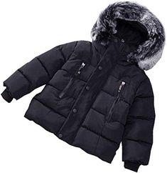 XXBlosom Men Puffer Thicken Cotton Padded Wool Lined Hooded Parkas Jacket