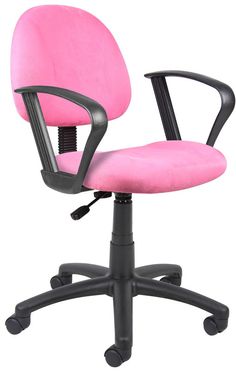 Boss Office Products B325 Rd Red Microfiber Deluxe Posture Boss Office Products B327 Pk Pink Microfiber Deluxe Posture Chair W Loop Arms