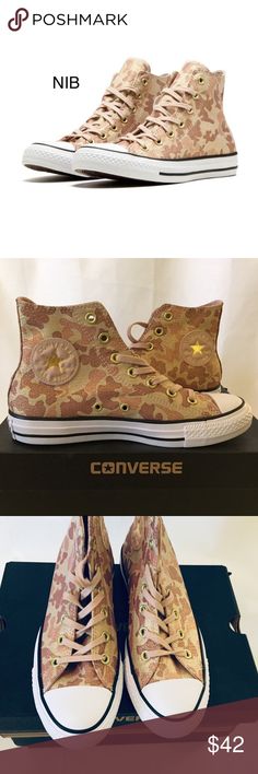 LUREX CAMO PARTICLE BEIGE//CAMEO BROWN CONVERSE WOMEN/'S CTAS HI 559837F