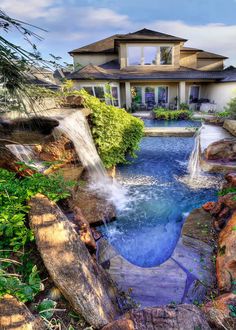 Cool Pools With Waterfalls In Houses pool slide. waterfall. rope swing. need i say more? | dream house Cool Pools With Waterfalls In Houses pool slide. waterfall. rope swing. need i say more? | dream house