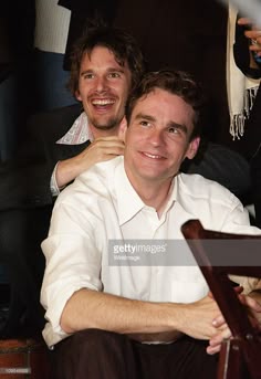 So Cute And Young Robert Looked Here Handsome Sean Director Ethan Hawke And Robert Sean Leonard During Details Magazine Hosts Chelsea Walls Premiere
