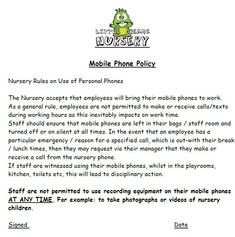 Cell Phone Policy Template on Pinterest Cell Phone Policy Template on Pinterest