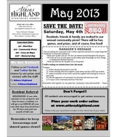 Make A Monthly Newsletter For Your Neighborhood Association With Pre Designed Templates From Property Management Newsletter Templates