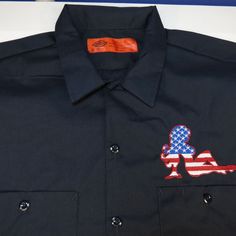 LIVE THE LEGEND MADE IN THE USA VINTAGE WORK SHIRT DICKIES BUTTON UP GARAGE