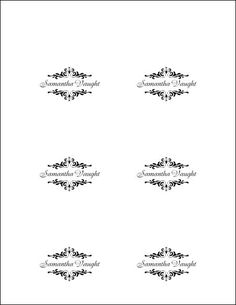 table card template