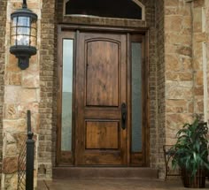 Rustic style fiberglass entry doors with sidelights | Exterior ... Rustic style fiberglass entry doors with sidelights | Exterior ...