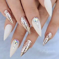 421 Best Stiletto Nails Images Pretty Cute Pinterest Http Rachael Acrylic Nails Stiletto 2017 Matte White Wedding