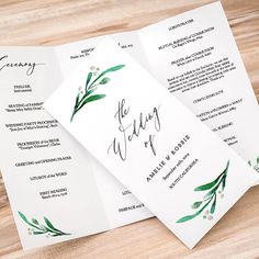 free printable wedding programs templates the template is oriented