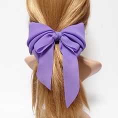 Bow Slide Barrette Vintage Hair Barrettes Dark Burgundy Color almost black