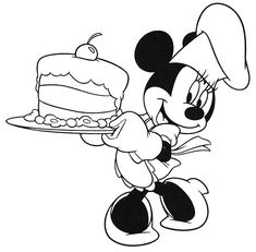 mickey mouse clubhouse minnie serving a birthday cake in mickey mouse clubhouse coloring page - Mickey Mouse Clubhouse Coloring Pages mickey mouse clubhouse minnie serving a birthday cake in mickey mouse clubhouse coloring page - Mickey Mouse Clubhouse Coloring Pages