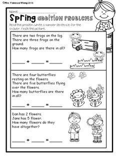 Spring Addition Math And Literacy No Prep