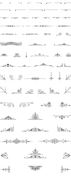 free download 65 floral decorative ornaments vector pack free
