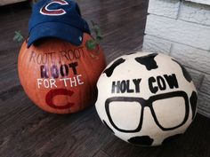 chicago cubs and pumpkin decorating