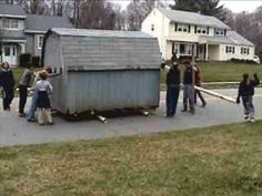 How to move a storage shed easily with moving rollers