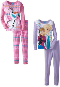 Skating Snowman Stands Girl Cotton Boys-Girls Sleepwear Pajama 2 Pcs Set