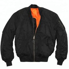 Mens MA1 PU Suede Bomber Varsity Jacket Quilted Winter Warm Harrington Coat