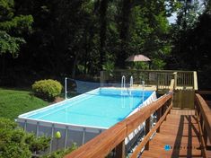 Rectangle Above Ground Pool this is our pool deck for a rectangle above ground pool. i found Rectangle Above Ground Pool this is our pool deck for a rectangle above ground pool. i found