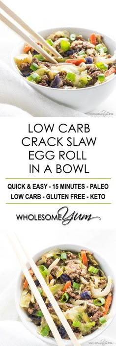 2361 best low carb dinner recipes keto lchf images on pinterest low carb crack slaw egg roll in a bowl recipe for the fastest easiest