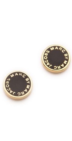Enamel Logo Disc Stud Earrings Logos Jewel And Bling Marc By Jacobs Logo Disc Stud Earrings