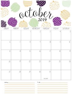 12 best calendars images in 2019 october printable calendar 2019