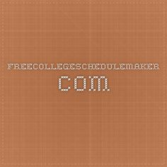 school schedule maker online free