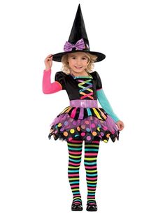 Hexenhut Scintillant Noir//Rose Pour Enfants Accessoires Carnaval Halloween Sorcière