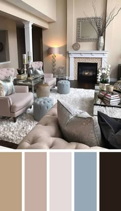 Gorgeous living room color schemes gray walls #livingroompaintcolorideas #livingroomcolorscheme #colourpalette Living Room Color Schemes, Living Room Colors, Good Living Room Colors, Trendy Living Rooms, Living Room Paint, Room Color Schemes